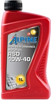 Масло моторное полусинтетическое - Alpine RSD 10W-40 1л