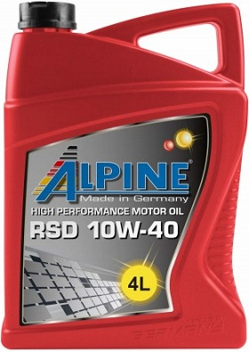 Масло моторное полусинтетическое - Alpine RSD 10W-40,4л