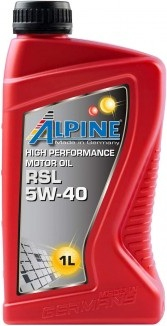 Масло моторное синтетическое - Alpine RSL 5W-40, 1л