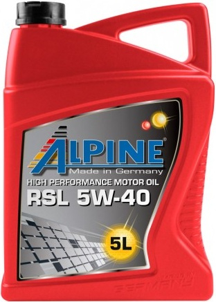 Масло моторное синтетическое - Alpine RSL 5W-40, 5л