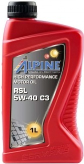 Масло моторное синтетическое - Alpine RSL С3 5W-40, 1л