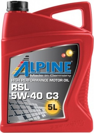 Масло моторное синтетическое - Alpine RSL С3 5W-40, 5л