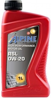 Масло моторное синтетическое - Alpine RSL 0W-20, 1л