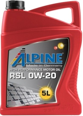 Масло моторное синтетическое - Alpine RSL 0W-20, 5л