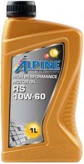 Масло моторное синтетическое - Alpine RS 10W-60, 1л
