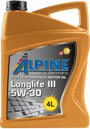 Масло моторное синтетическое - Alpine Longlife III 5W-30 4л