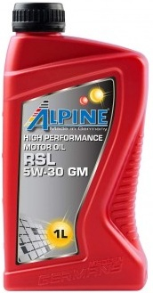 Масло моторное синтетическое - Alpine RSL GM 5W-30, 1л