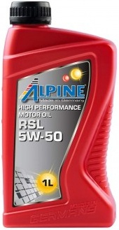Масло моторное синтетическое - Alpine RSL 5W-50, 1л