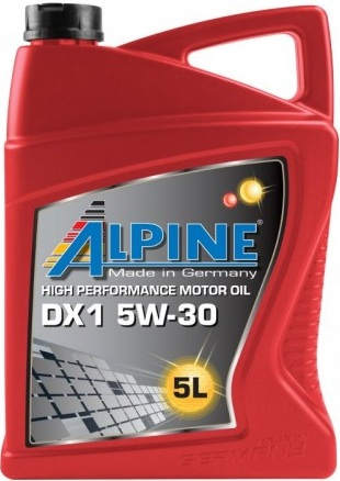 Масло моторное синтетическое - Alpine DX1 5W30, 5л