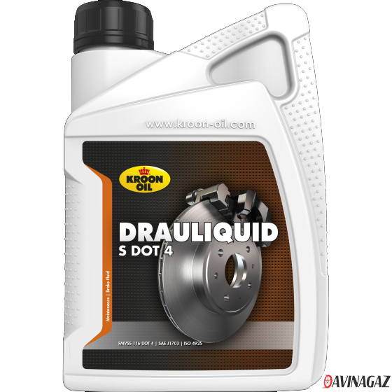 Жидкость тормозная - KROON OIL DRAULIQUID-S DOT 4, 1л