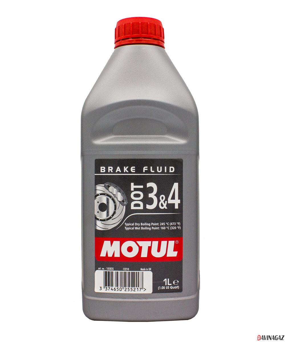 Жидкость тормозная - MOTUL DOT 3&4 Brake Fluid, 1л / 105835