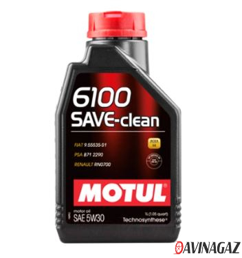 Масло моторное синтетическое - MOTUL 6100 SAVE-CLEAN 5W-30, 1л