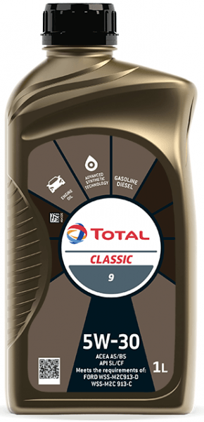 Масло моторное синтетическое - TOTAL CLASSIC 9 5W30 1л