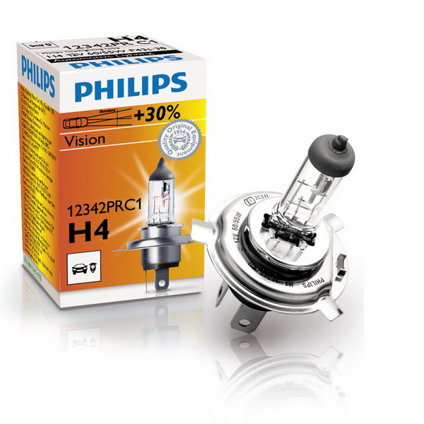 Автолампа Philips H4 Premium +30% (12V 60/55W P43t-38)