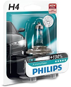 Автолампа Philips H4 X-treme VISION +130% (12V 60/55W P43t-38)