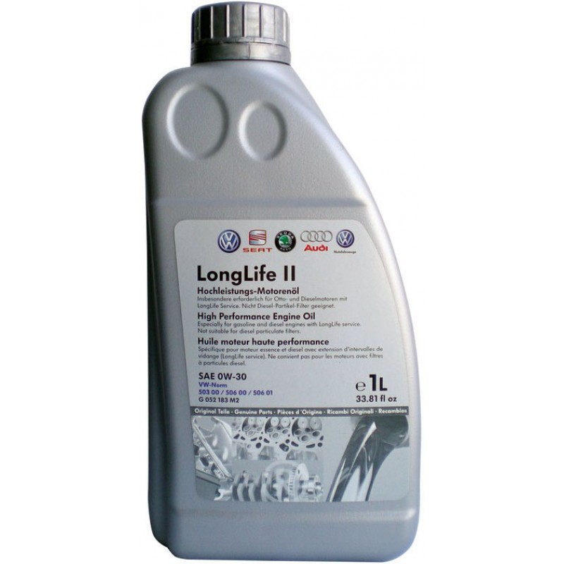 Масло моторное синтетическое - VAG LONGLIFE II SAE 0W30 1л