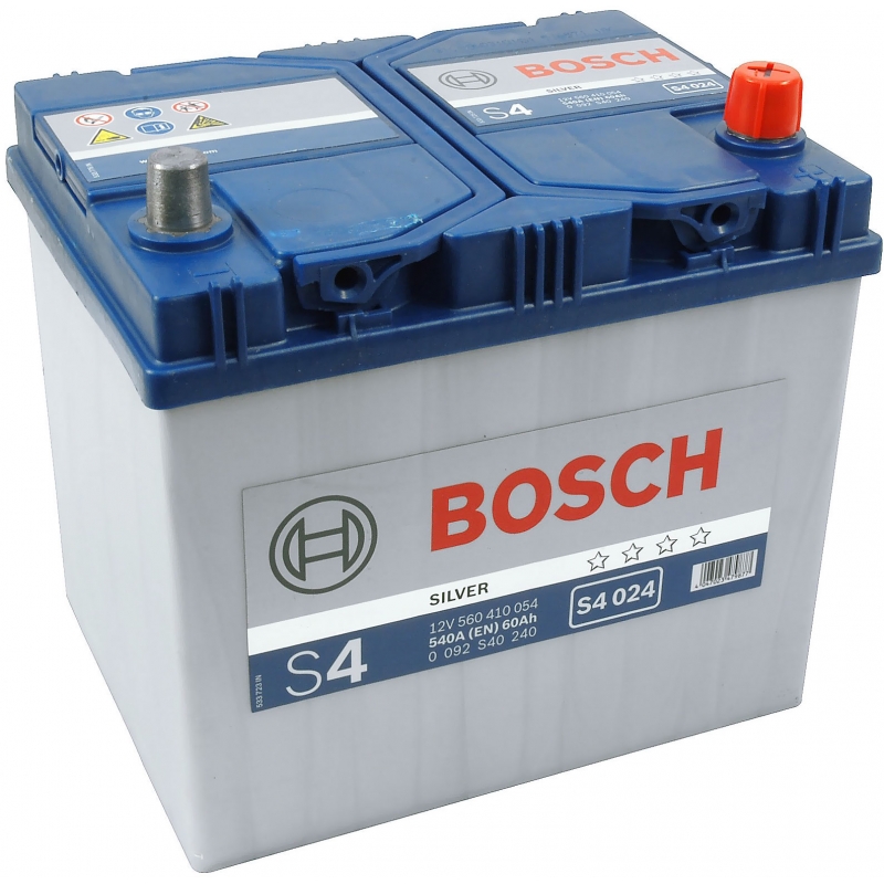 Аккумулятор BOSCH S4 12V 60AH 540A ETN 0(R+)