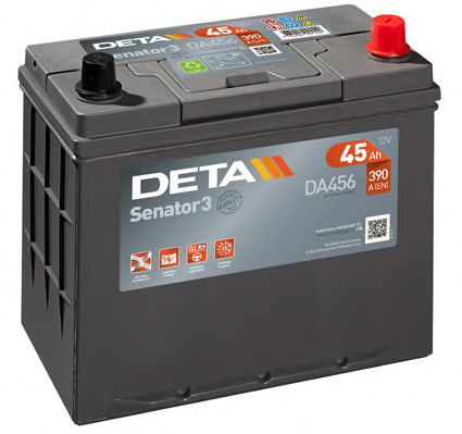 DETA Аккумулятор DETA SENATOR3 12 V 45 AH 390 A ETN 0(R+) Korean B1 234x127x220mm 11.9kg