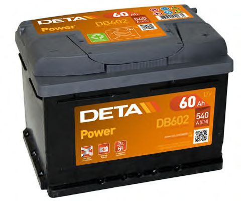 DETA Аккумулятор DETA POWER 12V 60AH 540A ETN 0(R+) B13 242x175x175mm 14.1kg