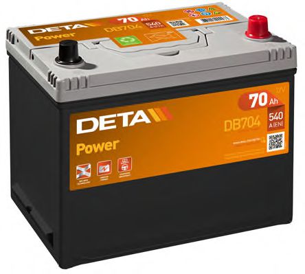 DETA Аккумулятор DETA POWER 12 V 70 AH 540 A ETN 0(R+) B9 266x172x223mm 18.4kg