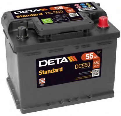 DETA Аккумулятор DETA STANDARD 12 V 55 AH 460 A ETN 0(R+) B13 242x175x190mm 14.8kg