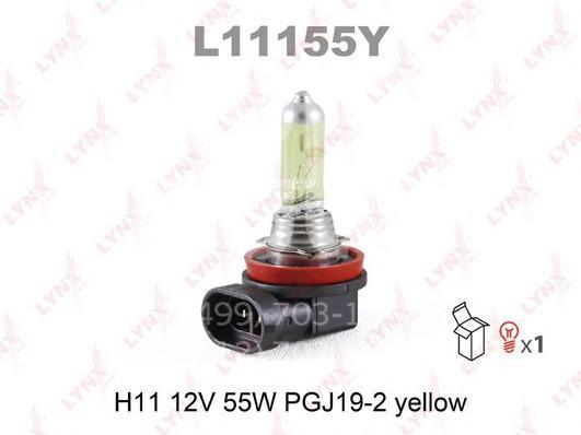 Лампа галогеновая H11 12V 55W PGJ19-2 YELLOW (1шт) AW1910037Y AYWIPARTS