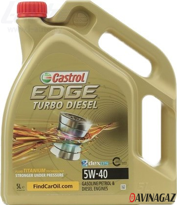 Масло моторное синтетическое - Castrol EDGE Turbo Diesel 5W-40, 5л / 1535BD