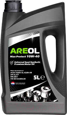 Масло моторное полусинтетическое - AREOL Max Protect 10W40 / 10W40AR001 (5л)