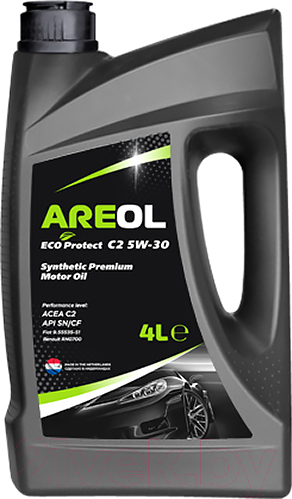Масло моторное синтетическое - AREOL ECO Protect C2 5W30 / 5W30AR070 (4л)