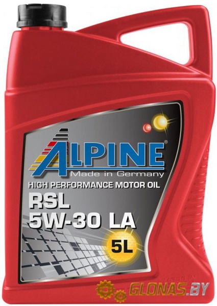 Масло моторное Синтетическое - Alpine RSL LA 5W-30 5л