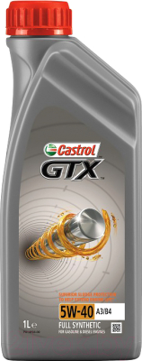 Масло моторное синтетическое - Castrol GTX 5W-40 A3/B4, 1л