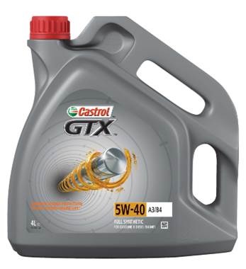 Масло моторное синтетическое - Castrol GTX 5W-40 A3/B4, 4л