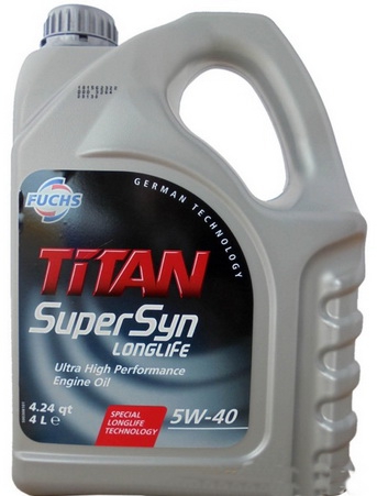 Масло моторное синтетическое - FUCHS TITAN Supersyn LONGLIFE 5W-40 4л