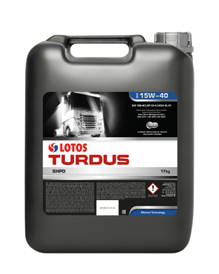 Масло моторное минеральное - LOTOS TURDUS SHPD 15W40 17кг (18,5л)