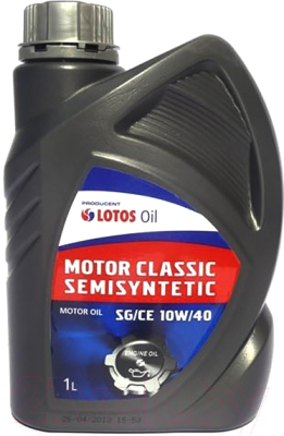 Масло моторное полусинтетическое - LOTOS MOTOR CLASSIC SEMISYNTETIC 10W-40 1л