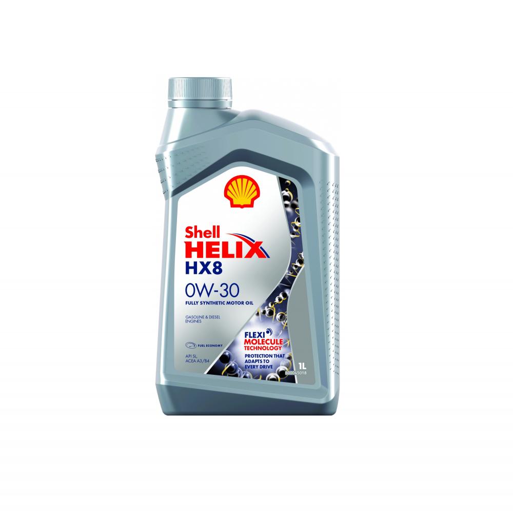 Масло моторное синтетическое - SHELL 0W30 HELIX HX8 1л