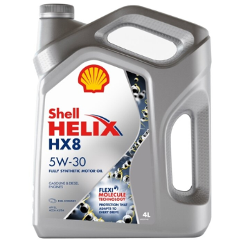 Масло моторное синтетическое - SHELL 5W30 HELIX HX8 SYNTHETIC 4л