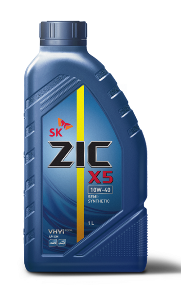 Масло моторное полусинтетическое - ZIC X5 10W40, 1л