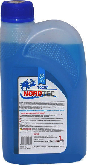 Тосол NORDTEC синий -40°, 1 кг (готовый)