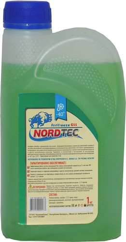Антифриз NORDTEC зеленый G11, 1 кг (готовый)
