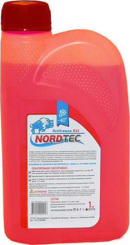 Антифриз NORDTEC красный G12, 1 кг (готовый)