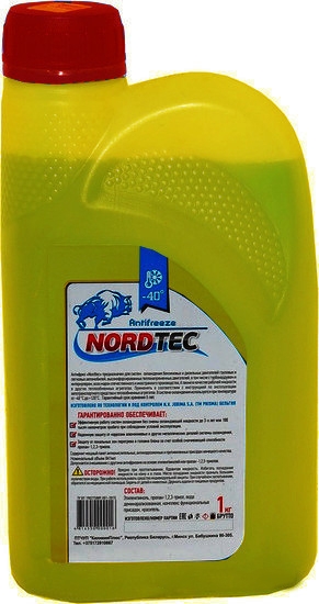 Антифриз NORDTEC желтый G12, 1 кг (готовый)