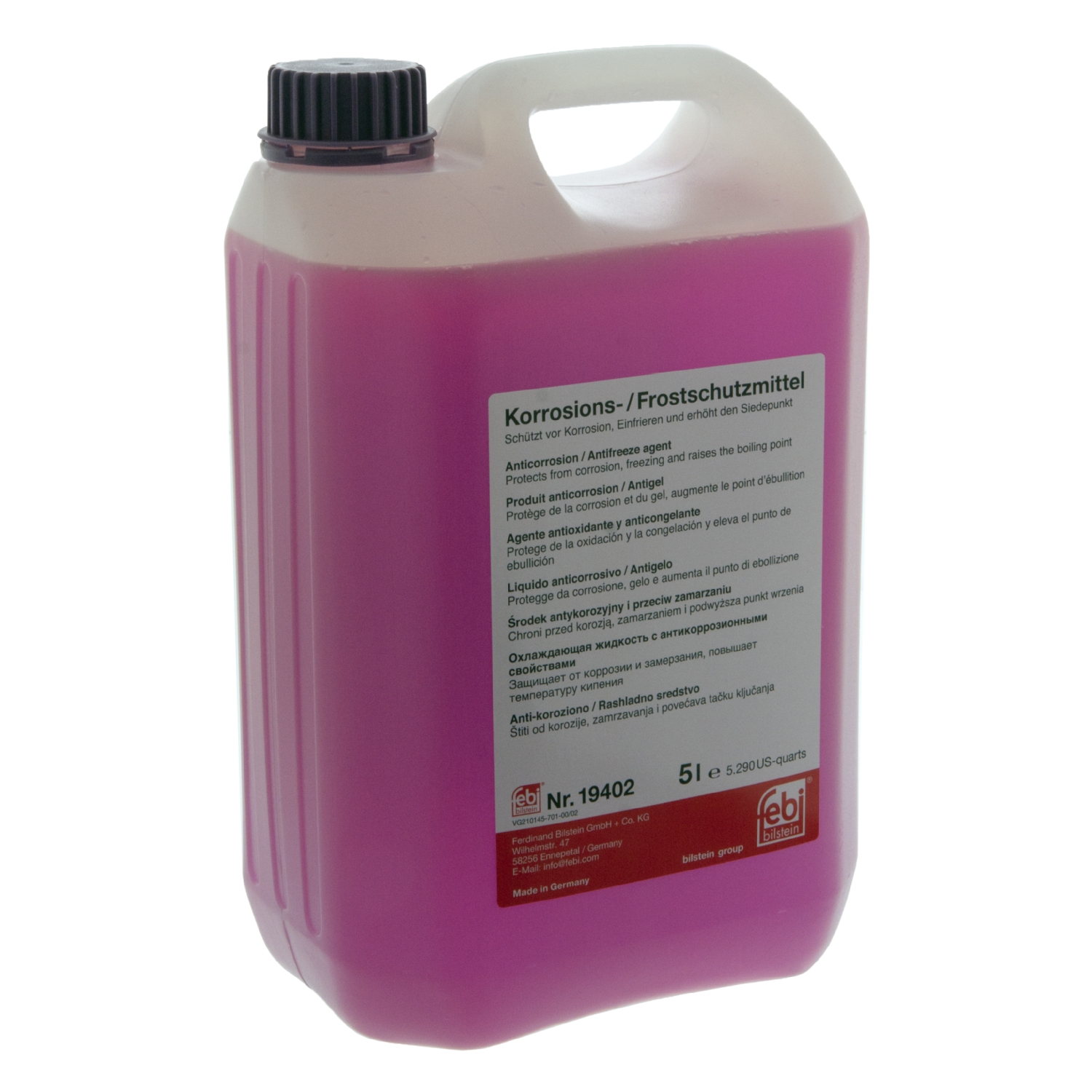 Антифриз FEBI фиолетовый Korrosions-Frostschutzmittel G12+, 5 л (концентрат)