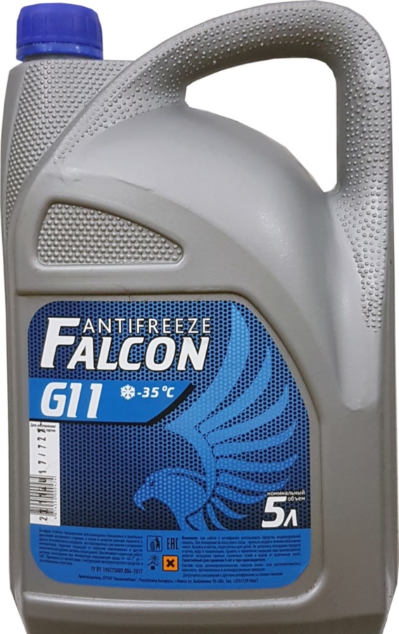 Антифриз FALCON синий G11, 5 л (готовый)