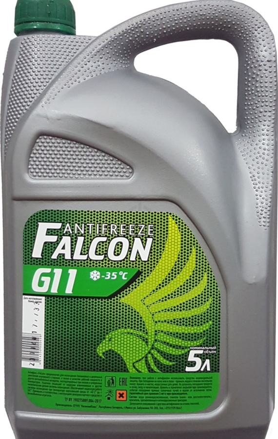 Антифриз FALCON зеленый G11, 5 л (готовый)