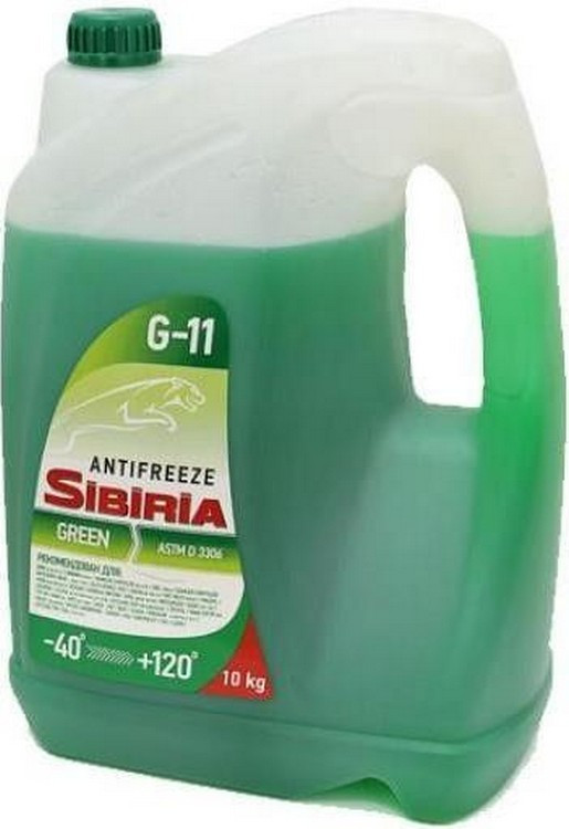 Антифриз готовый - SIBIRIA G11 зеленый, 10кг / 800090