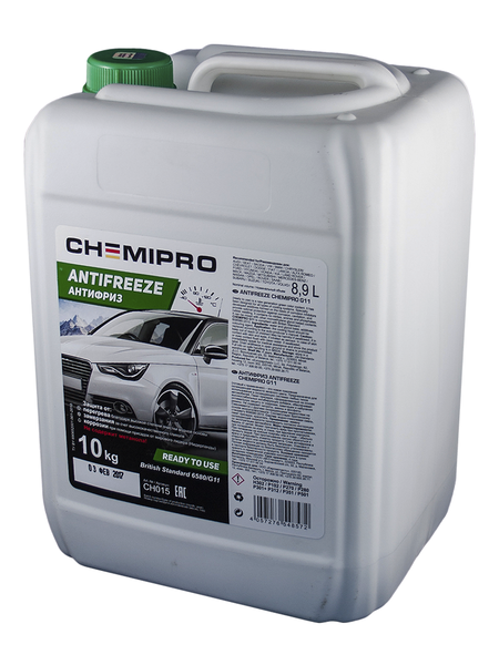 Антифриз CHEMIPRO зеленый G11, 10 кг (готовый)