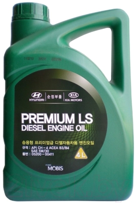 Масло моторное полусинтетическое - Hyundai/KIA Premium LS 5W30 4л