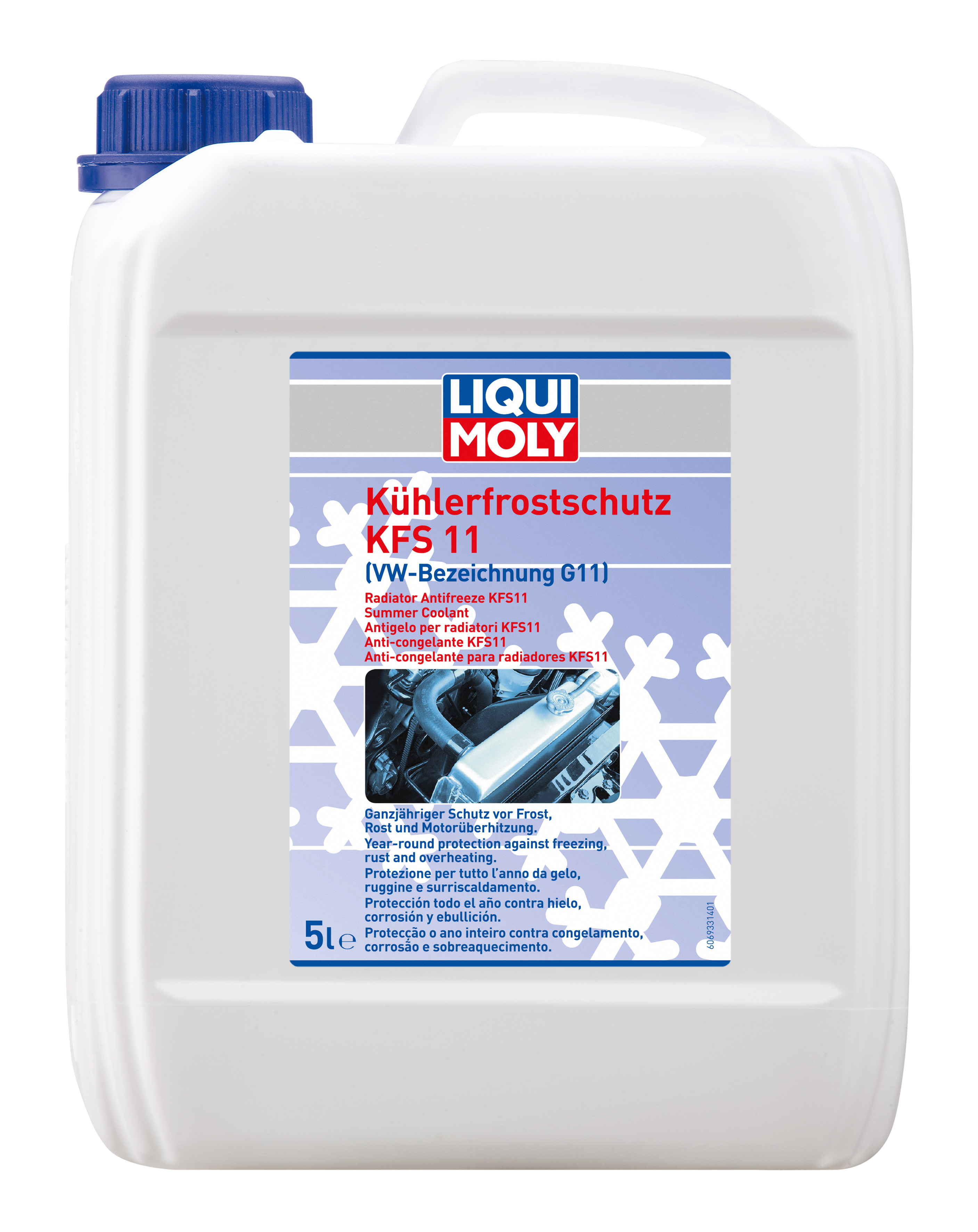 Антифриз LIQUI MOLY синий Kuhlerfrostschutz KFS 11 G11, 5 л (концентрат)