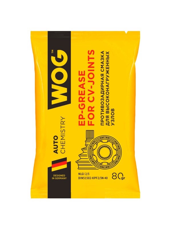 Смазка - WOG противозадирная металлоплакирующая комплексная литиевая для ШРУСов, 80 гр